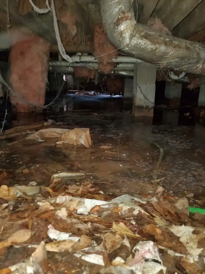 Crawl space flood assessment for Commercial Water Damage Restoration in Gardendale